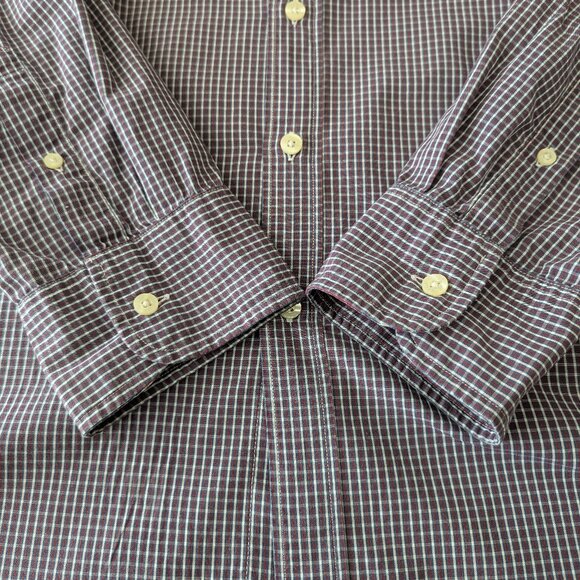 J. Crew Long Sleeve Button Down White, Blue and Red Checked Shirt - Picture 6 of 11